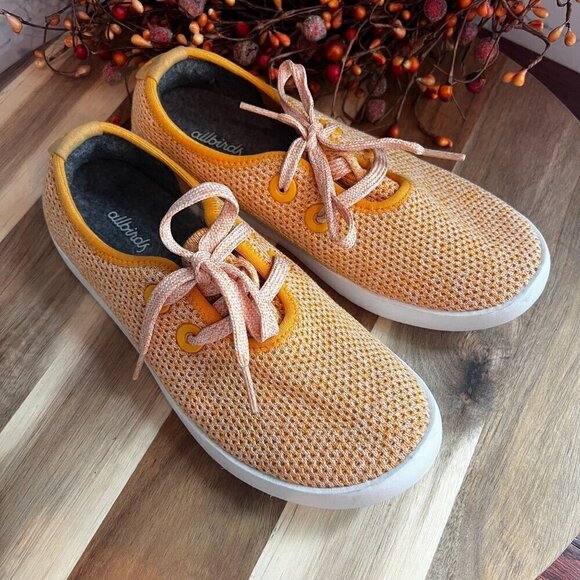allbirds Shoes - Allbirds Womens Tree Skipper Sol Lace-Up Casual Shoe Size 7 Orange